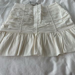 Zara white poplin skirt size s brand new with tags